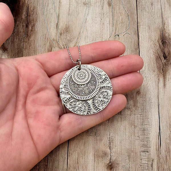 Triple Medallion Pendant Necklace
