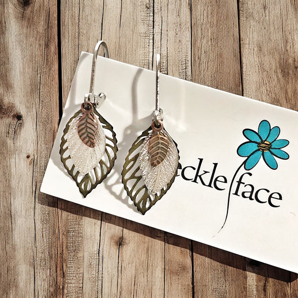 Layered Leaf Earrings
