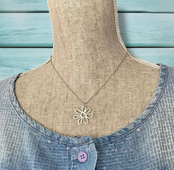 Daisy Flower Adjustable Necklace