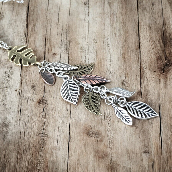 Adjustable Leaf Cluster Necklace