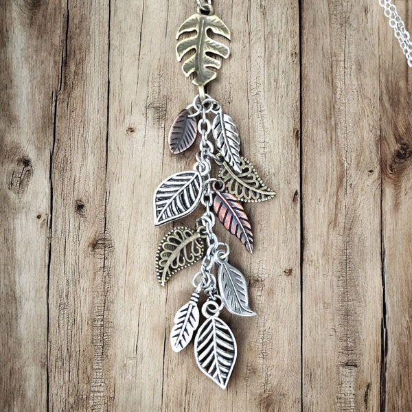 Adjustable Leaf Cluster Necklace