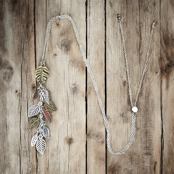 Adjustable Leaf Cluster Necklace
