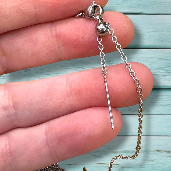 Teal Teardrop Adjustable Necklace