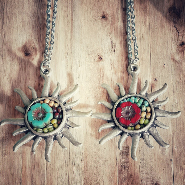 OOAK Mosaic Necklace - Sunshine