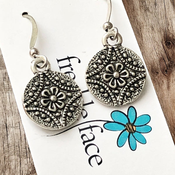 Flower Medallion Earrings