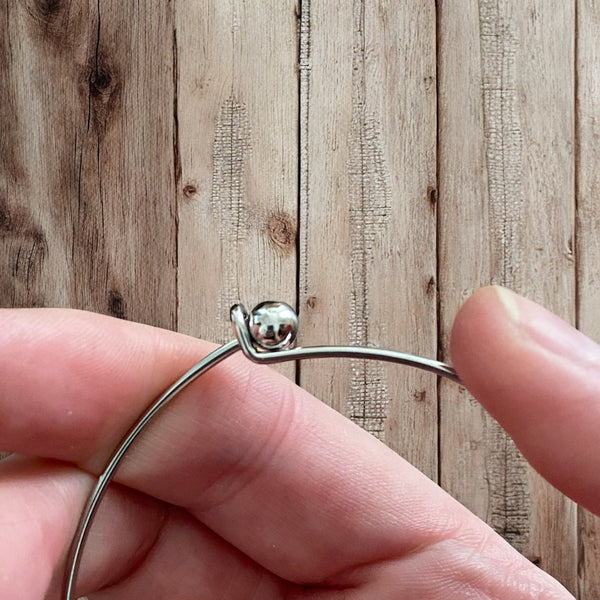 Simple Charm Bangle Bracelet