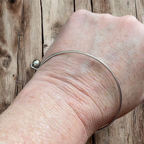 Simple Charm Bangle Bracelet
