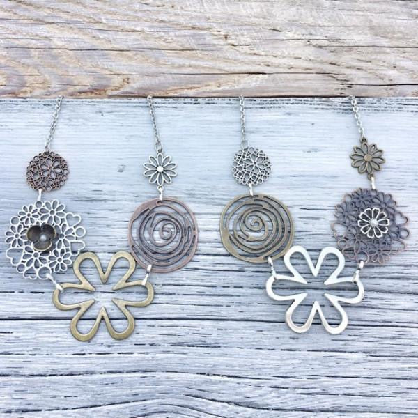 Flower Bib Statement Necklace