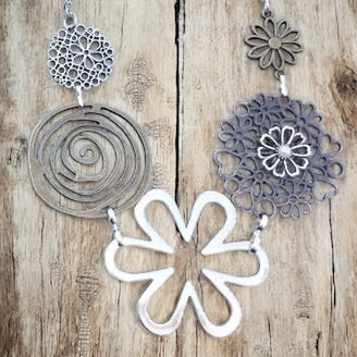 Flower Bib Statement Necklace