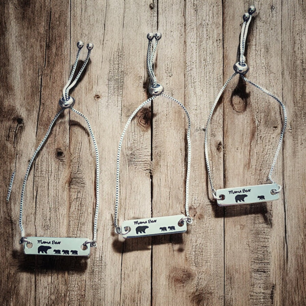 Mama Bear - Adjustable Bracelets - Stainless Steel