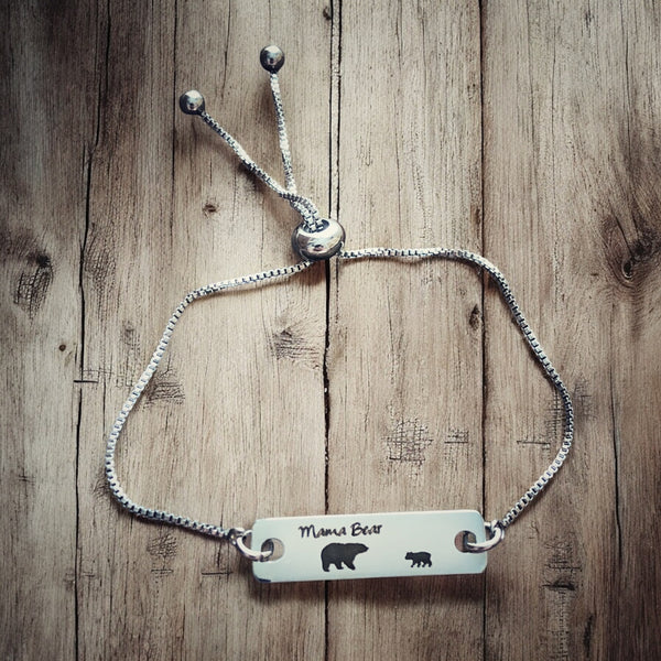 Mama Bear - Adjustable Bracelets - Stainless Steel
