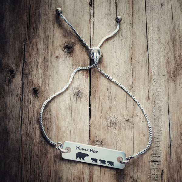 Mama Bear - Adjustable Bracelets - Stainless Steel