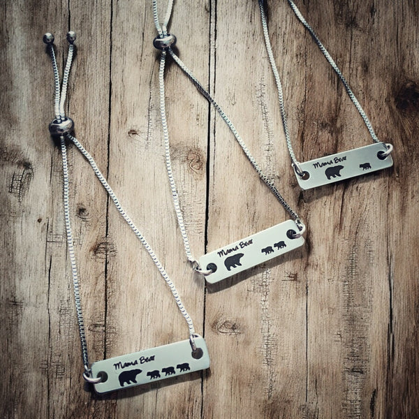 Mama Bear - Adjustable Bracelets - Stainless Steel