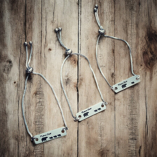 Mama Bear - Adjustable Bracelets - Stainless Steel