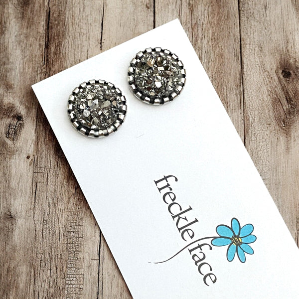Druzy Stud Neutrals 10mm