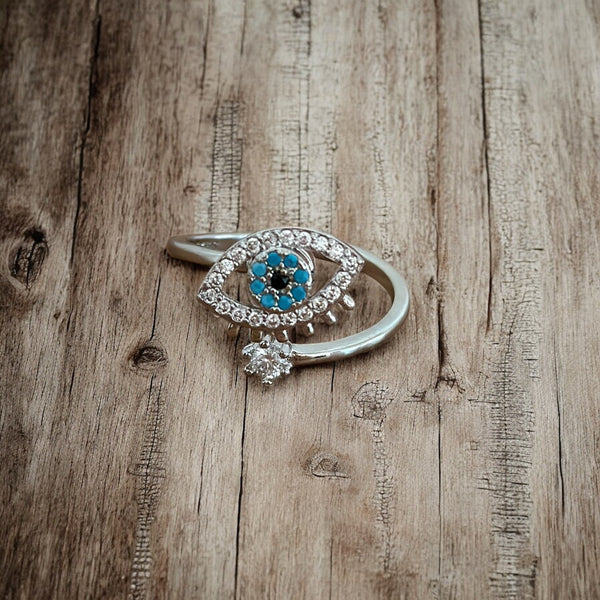 Evil Eye Spinner Ring