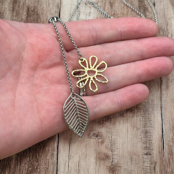 Flower & Leaf Necklace