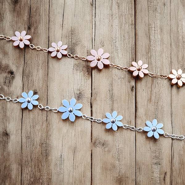 Dainty Flower Anklet – Stainless Steel, Adjustable & Hypoallergenic
