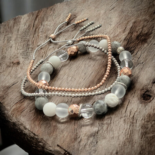 Rose Gold Bracelet Stack Set