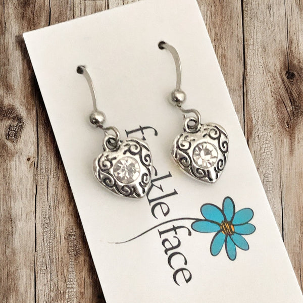Heart Bling Earrings
