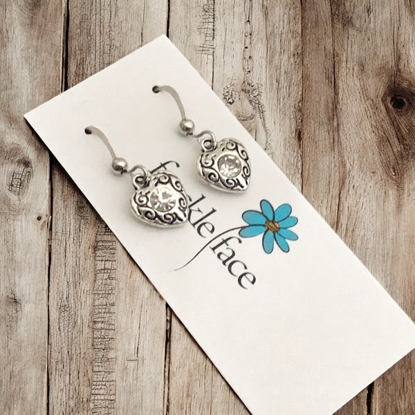 Heart Bling Earrings