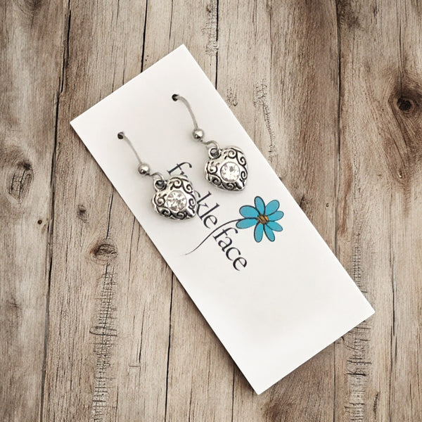Heart Bling Earrings
