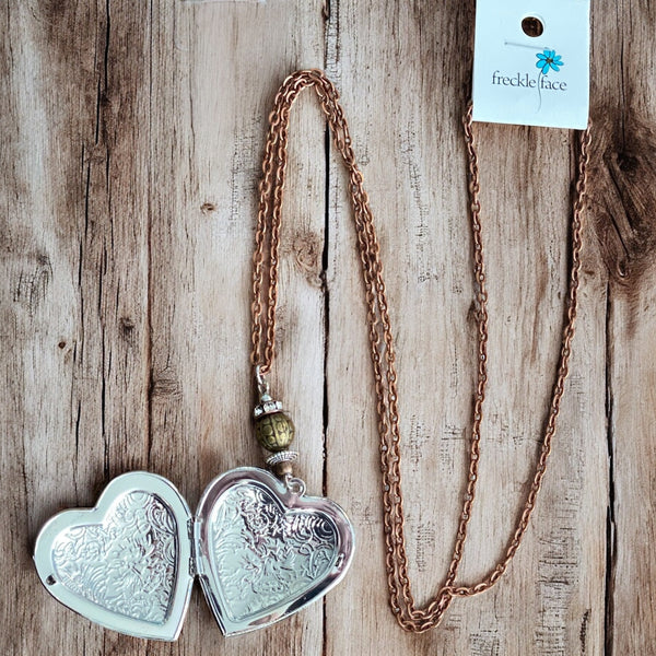 Heart Photo Locket Necklace