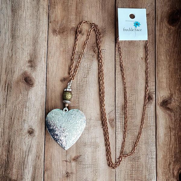 Heart Photo Locket Necklace