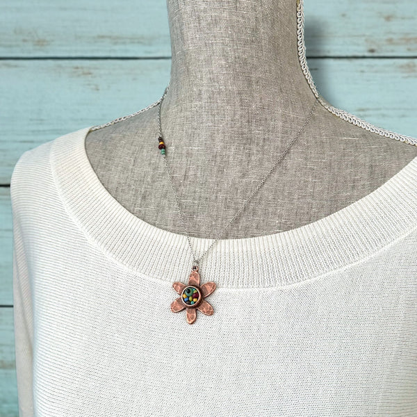 OOAK Mosaic Adjustable Necklace - M3612