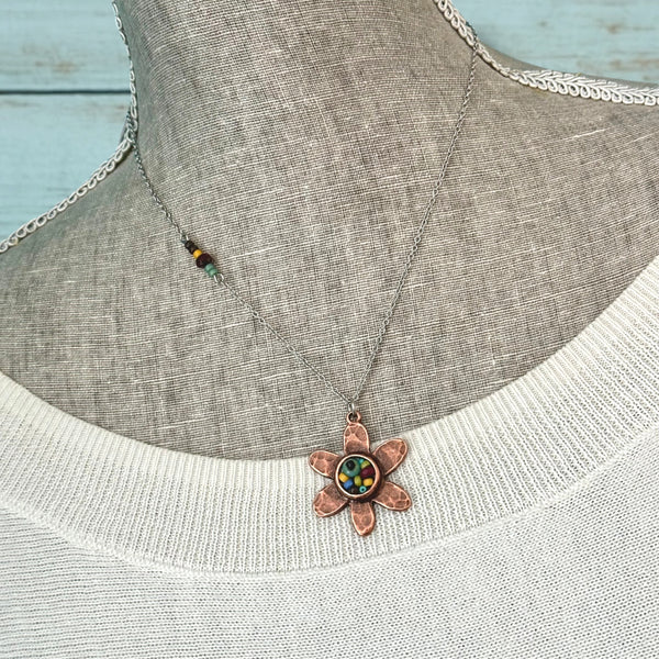 OOAK Mosaic Adjustable Necklace - M3612