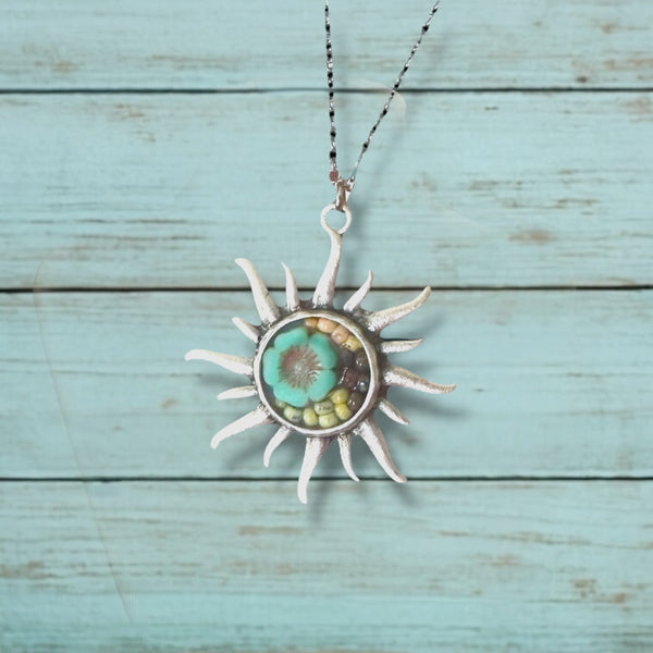OOAK Mosaic Necklace - Sunshine