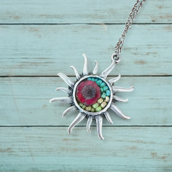 OOAK Mosaic Necklace - Sunshine