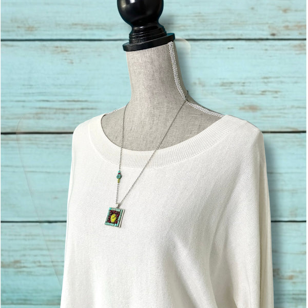 OOAK Mosaic Necklaces - Square - M3609