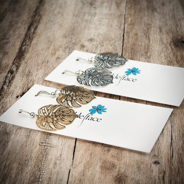 Lightweight Palm Leaf Earrings