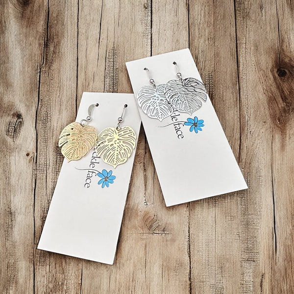 Lightweight Palm Leaf Earrings