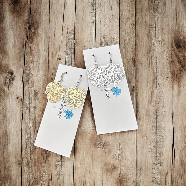 Lightweight Palm Leaf Earrings