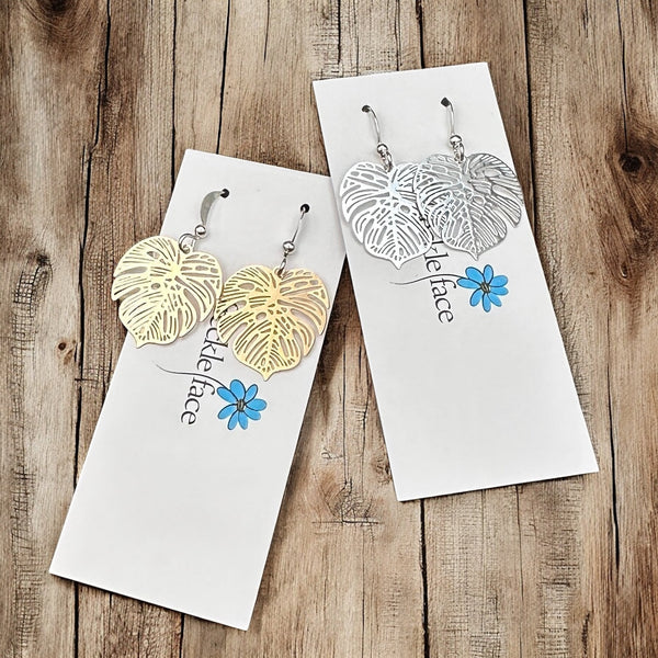 Lightweight Palm Leaf Earrings