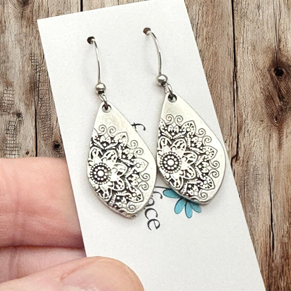 Mandala Hook Earrings