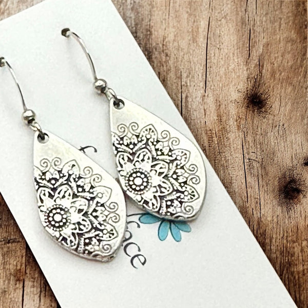 Mandala Hook Earrings