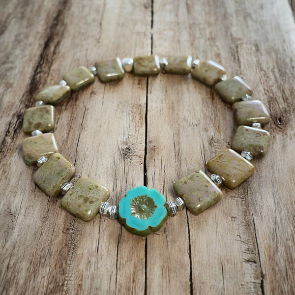 Flower - Czech Glass Beaded Bracelets