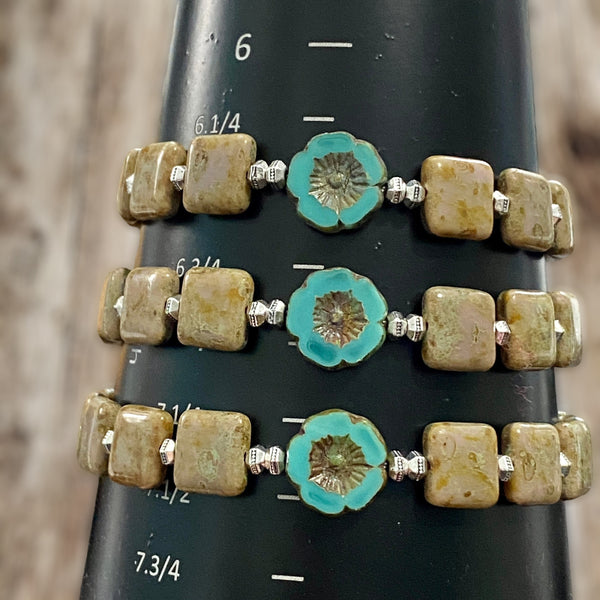 Flower - Czech Glass Beaded Bracelets