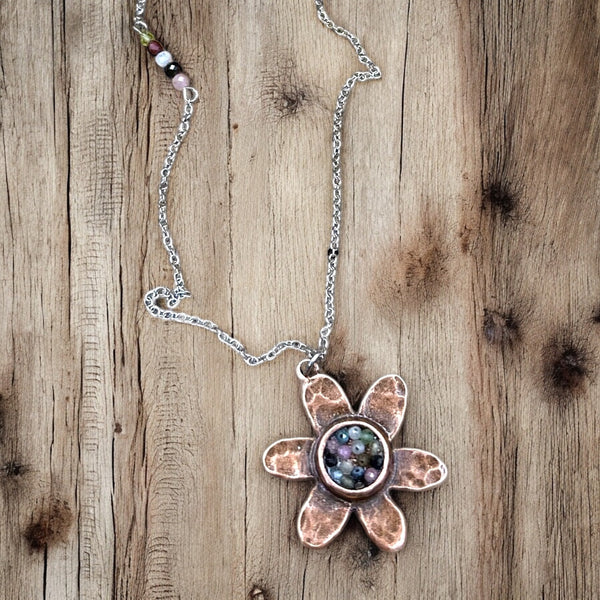 OOAK Mosaic Adjustable Necklace - M3611