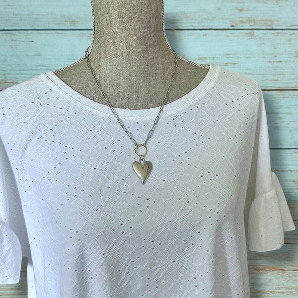 Paperclip Heart Necklace