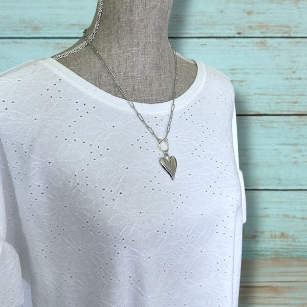 Paperclip Heart Necklace