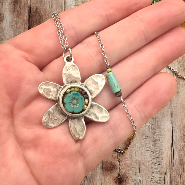 OOAK Mosaic Adjustable Necklace - M3628