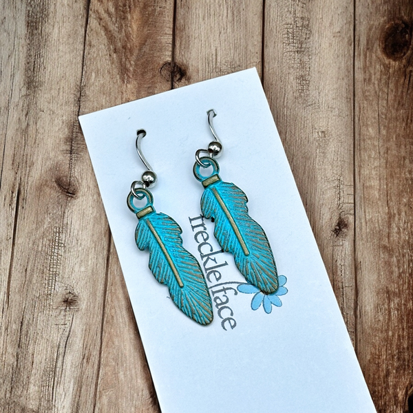 Patina Feather Earrings