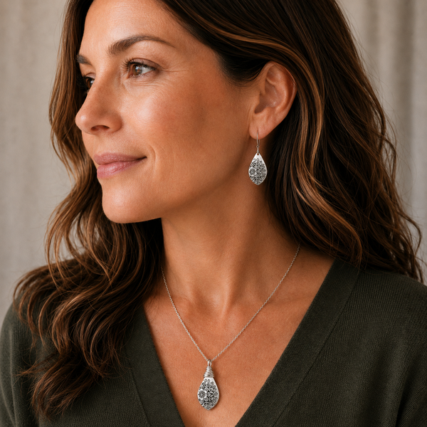Wire Wrapped Mandala Necklace