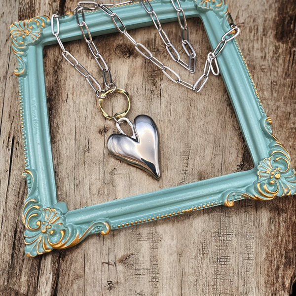 Paperclip Heart Necklace