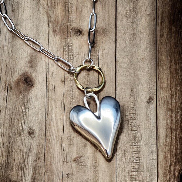 Paperclip Heart Necklace