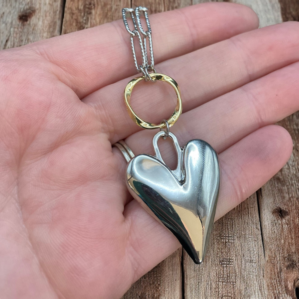 Paperclip Heart Necklace